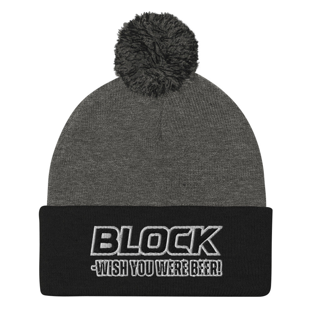 BLOCK Ohio State Pom-Pom Beanie