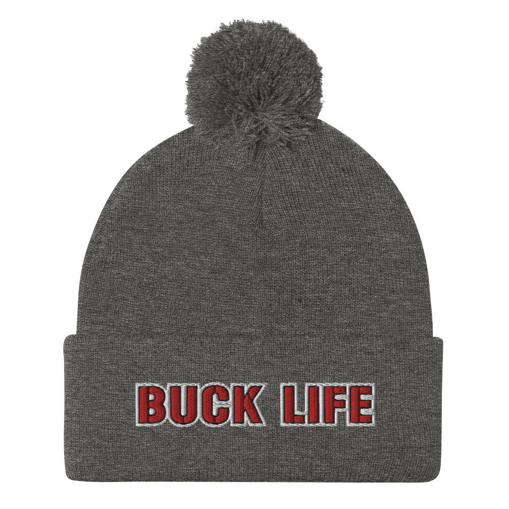 BUCKLIFE Ohio State Pom-Pom Beanie