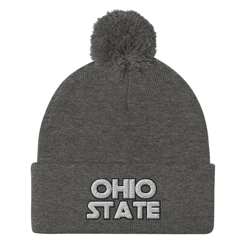 STAR Ohio State Pom-Pom Beanie