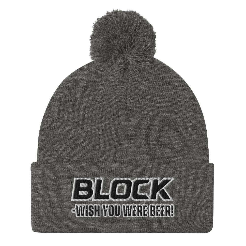 BLOCK Ohio State Pom-Pom Beanie