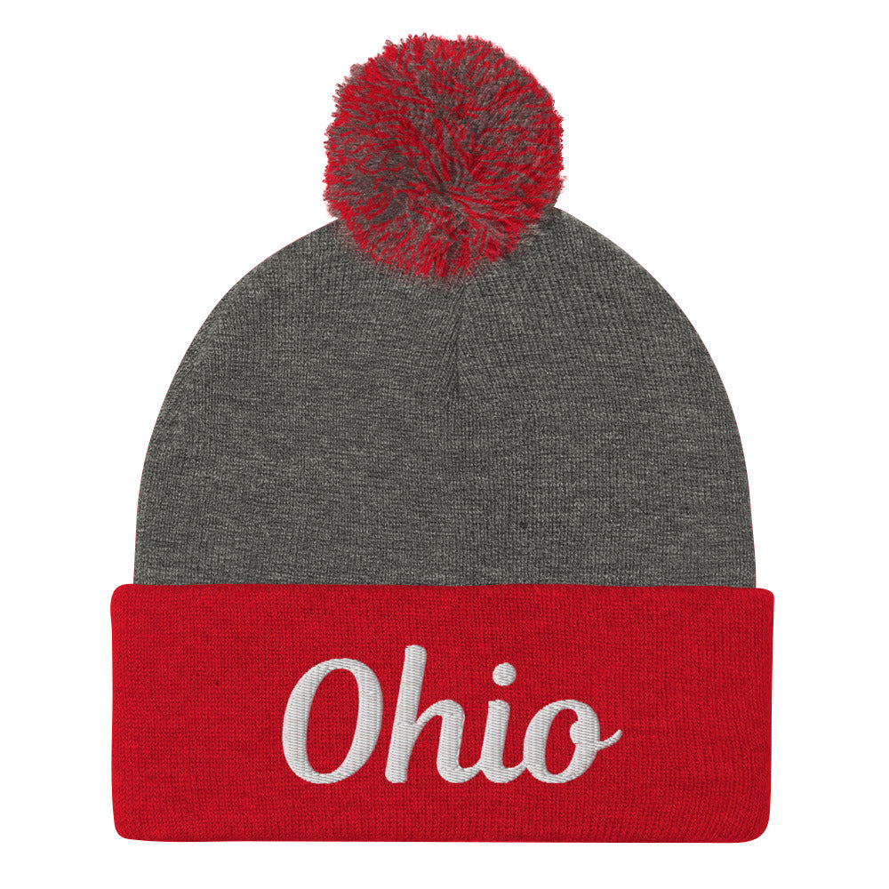 OHIO Retro Pom-Pom Beanie