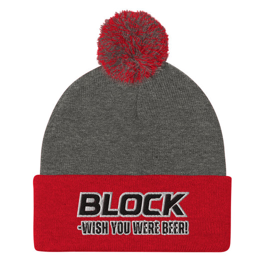 BLOCK Ohio State Pom-Pom Beanie