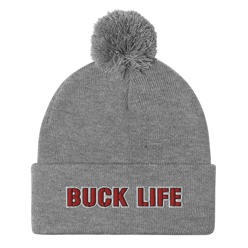 BUCKLIFE Ohio State Pom-Pom Beanie