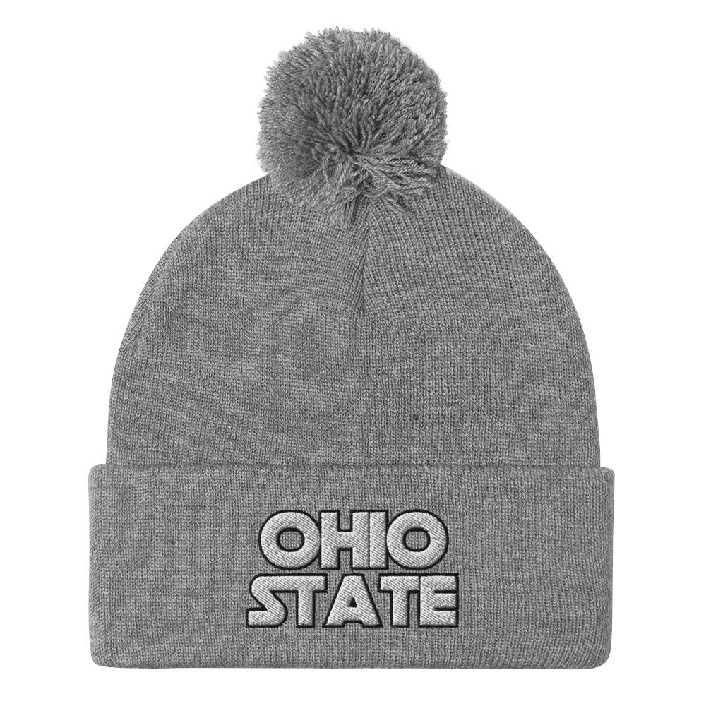 STAR Ohio State Pom-Pom Beanie