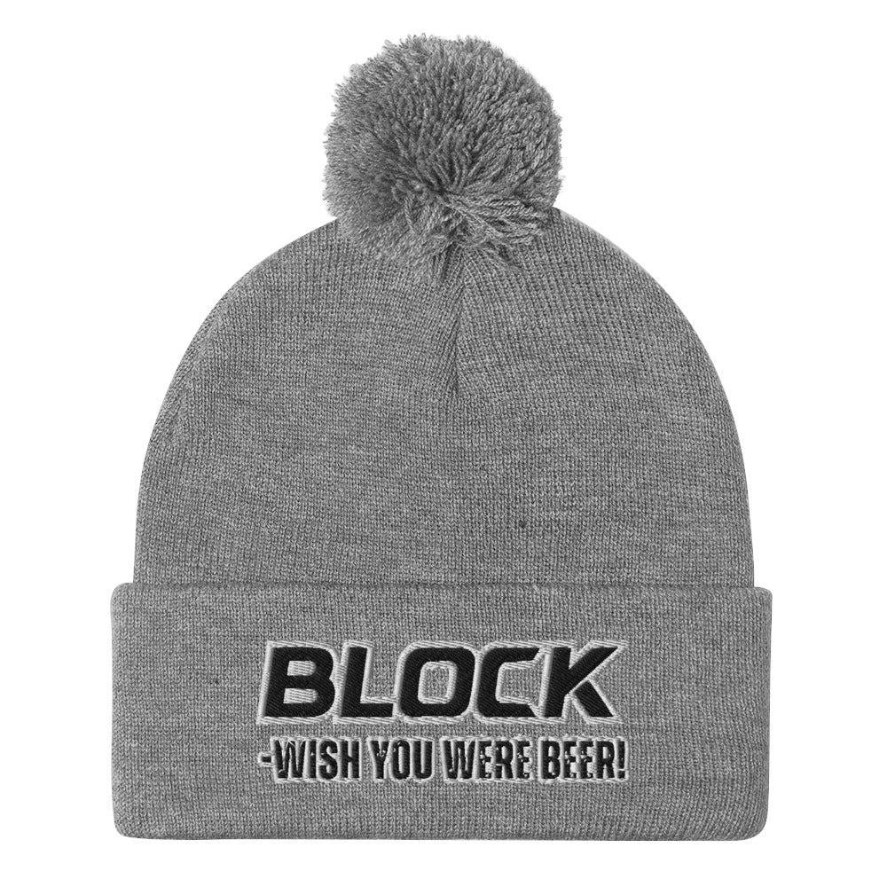 BLOCK Ohio State Pom-Pom Beanie