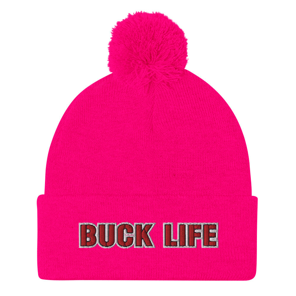 BUCKLIFE Ohio State Pom-Pom Beanie