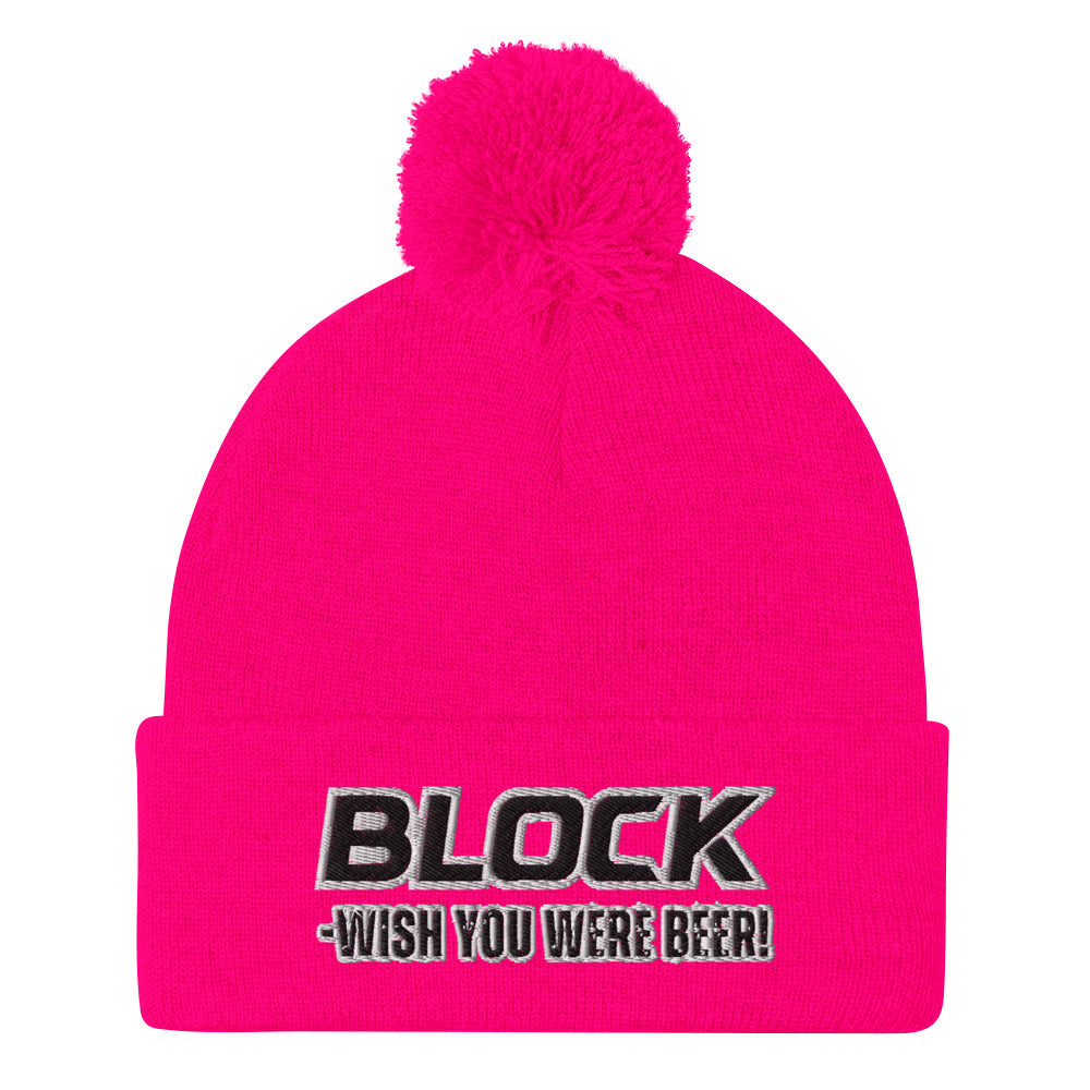 BLOCK Ohio State Pom-Pom Beanie