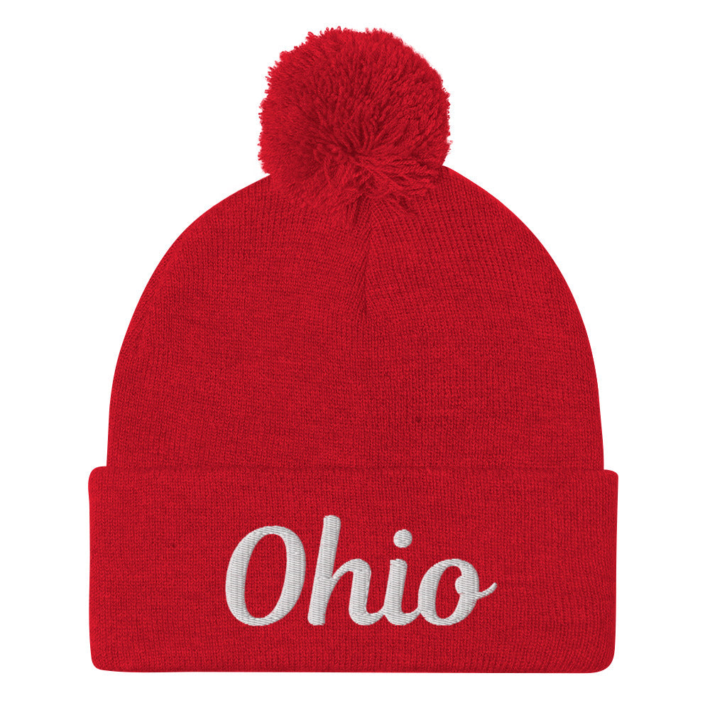 OHIO Retro Pom-Pom Beanie