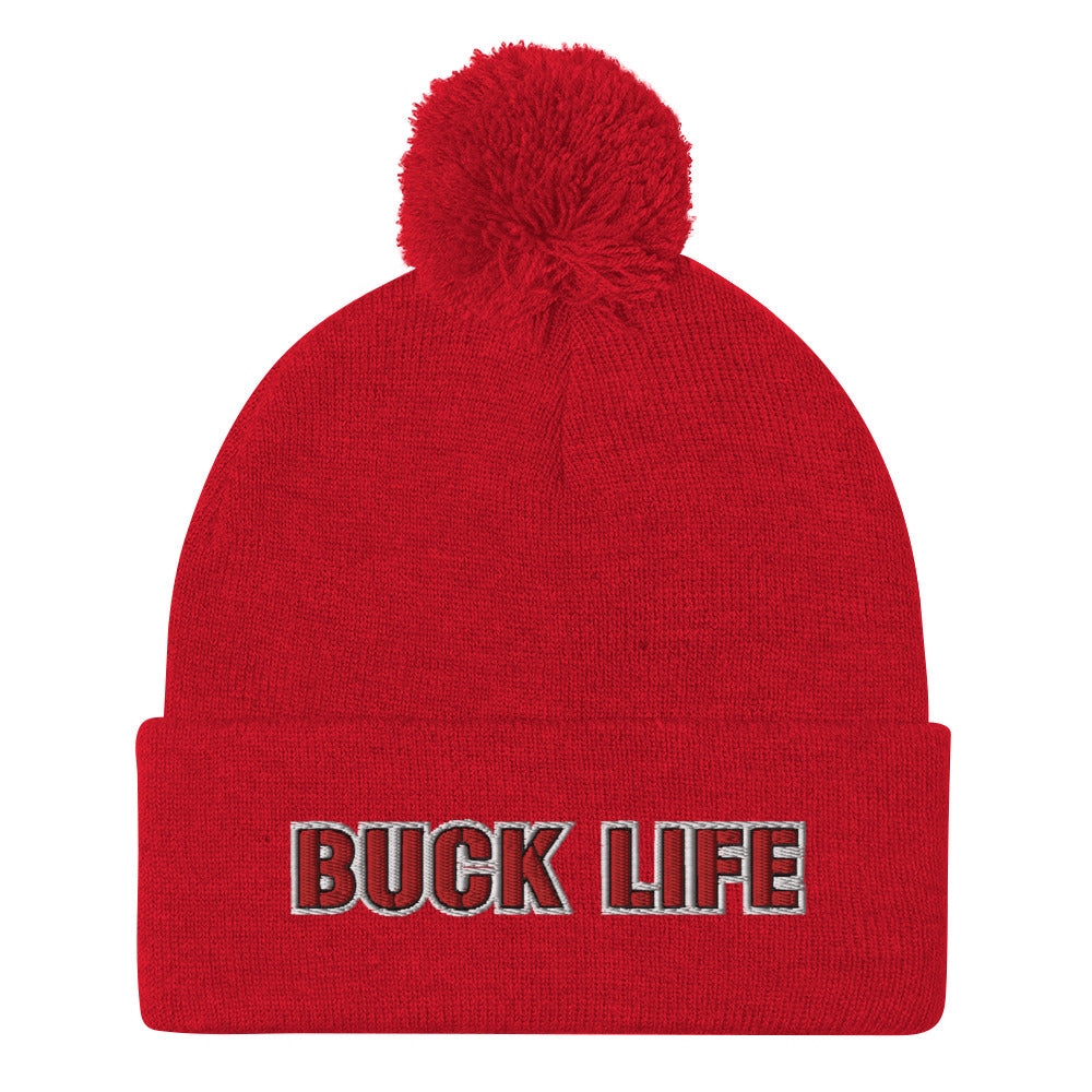 BUCKLIFE Ohio State Pom-Pom Beanie