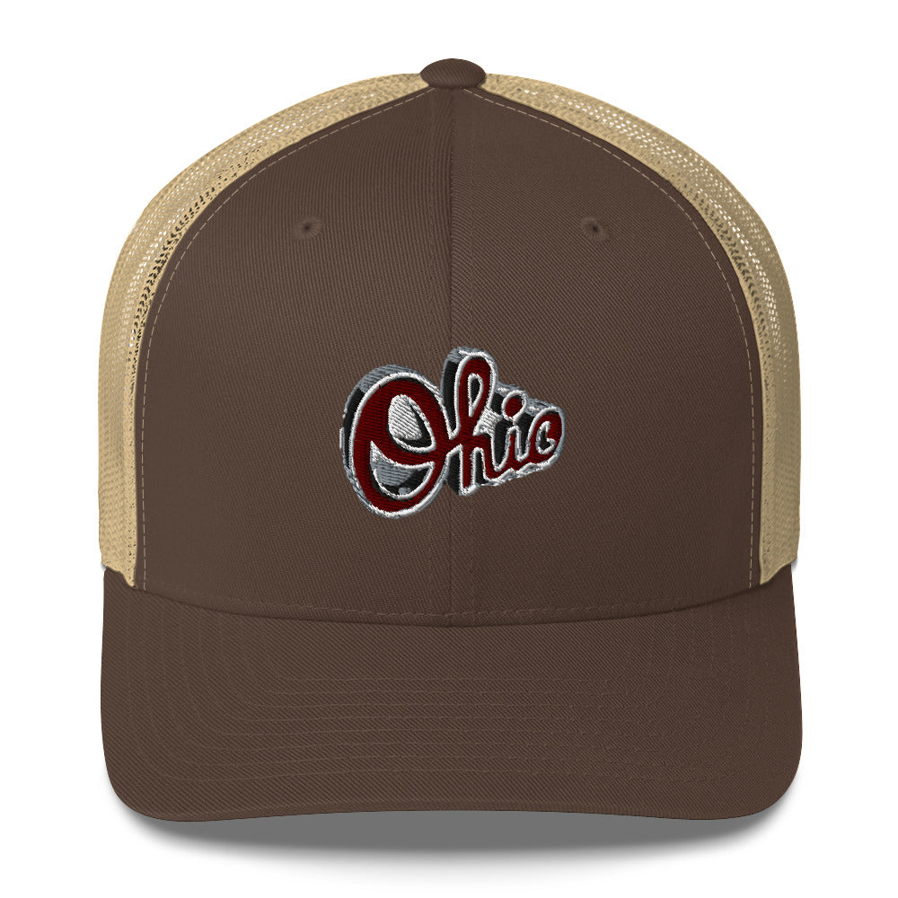 SCRIPT OHIO Ohio State Stitched Trucker Cap