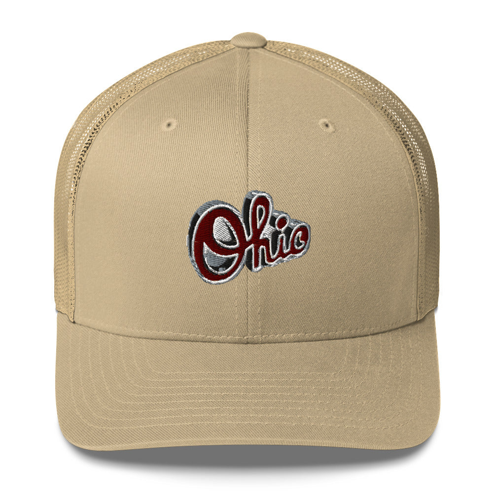 SCRIPT OHIO Ohio State Stitched Trucker Cap