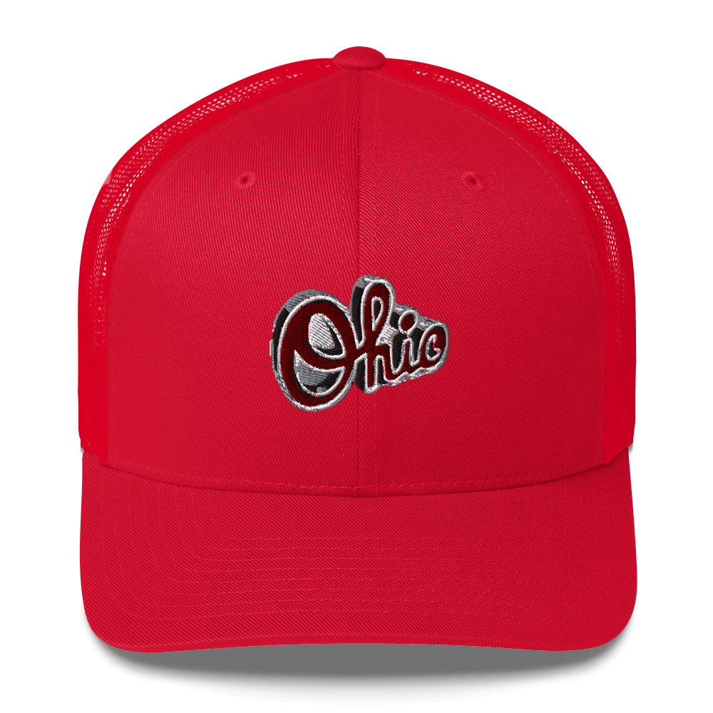 SCRIPT OHIO Ohio State Stitched Trucker Cap