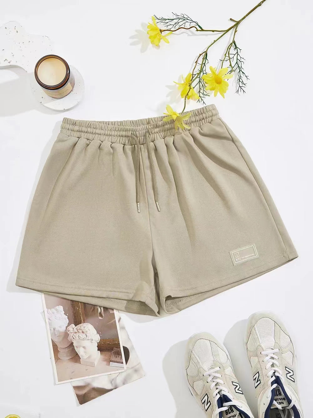 Drawstring Waist Shorts