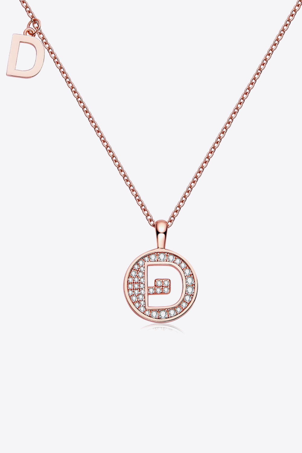 Adored Moissanite A to J Pendant Necklace