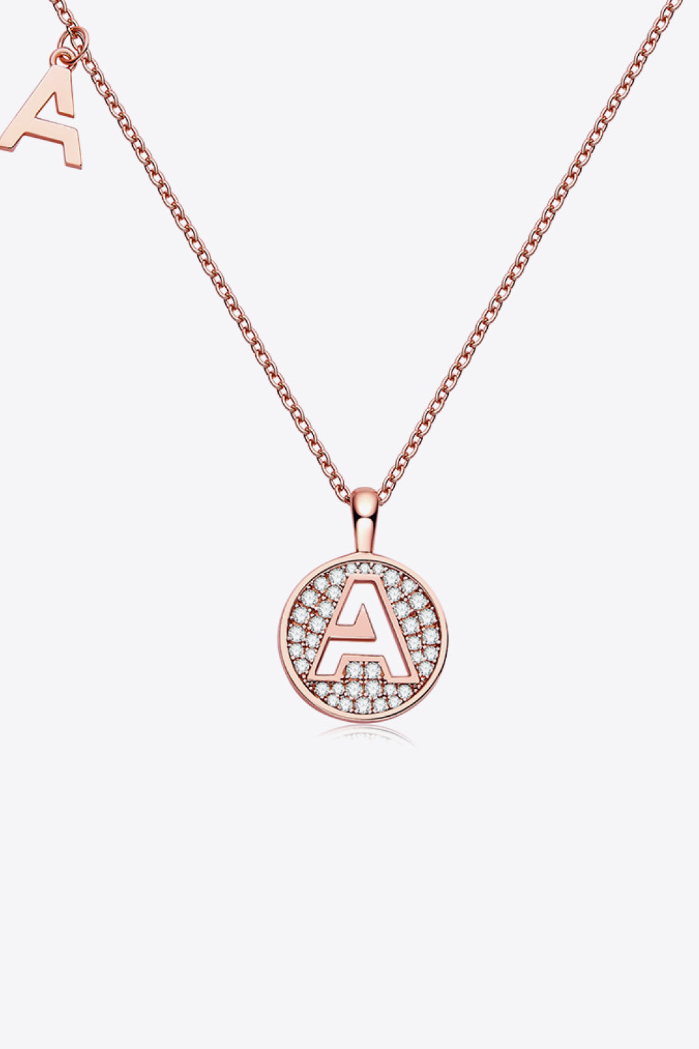 Adored Moissanite A to J Pendant Necklace